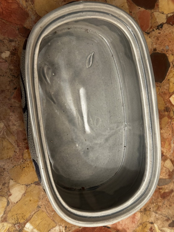 Image 1 of Staffel Steingut Fischterrine oder Heringstopf - Westdeutschland