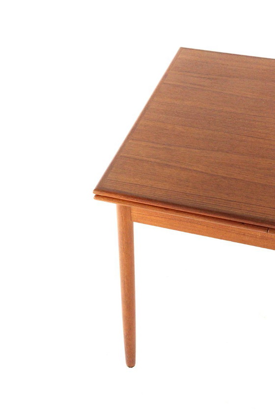 Vintage Danish Rectangular Extendable Teak Dining Table Restored – Wood (photo 6 of 15)