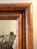 Miroir à cadre en bois, années 1980