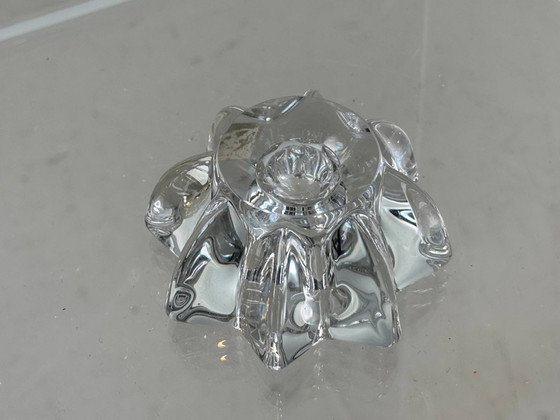 Image 1 of Bougeoir en verre de cristal dans le style de Pierre D'Avesn, Vannes-le-Châtel, France, années 1970