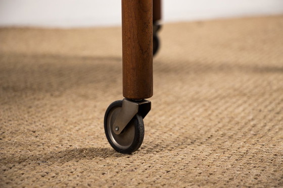 Image 1 of Teak 1960 rolling table, sideboard, extendable Dane and two levels by Kurt Ostervig for Jason Mobler 1960.