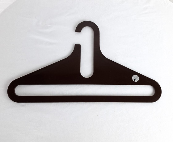 Image 1 of 4x Vintage dark brown space age clothes hanger Danilo Silvestrin Lambert