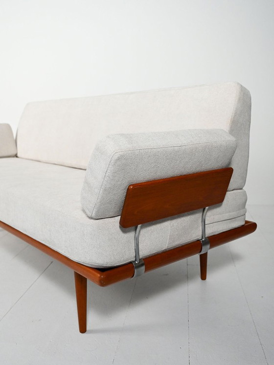 Image 1 of Teakhouten bank "Minerva" met armleuningen van France & Søn