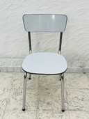 Set of 4 vintage chrome grey Formica kitchen chairs