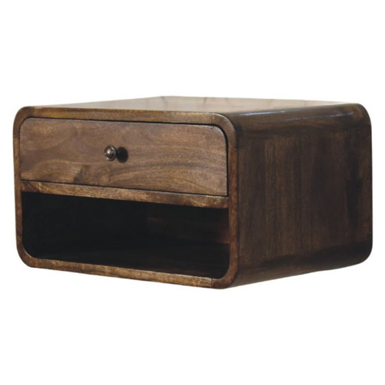 Modern Scandinavian Nightstand in Solid Mango Wood – Artisan (photo 3 of 10)