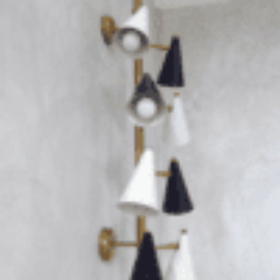 Stilnovo Wandleuchte, Wandleuchten, Metall, Messing, Schwarz, Mid Century Modern (Foto 2 von 7)