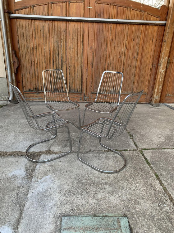 Italian Dining Chairs by Gastone Rinaldi, 1970s, Set of 4 (photo 2 of 4)