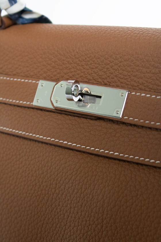 Hermes, Bolso Kelly 28 Retourne de oro – Hermès, Bolsos de mano, Lambskin (photo 15 of 15)