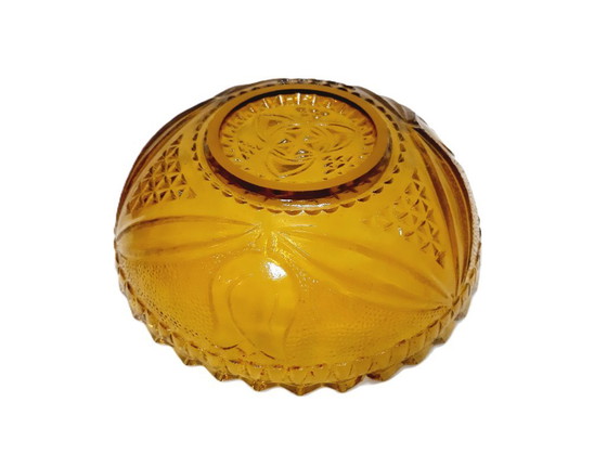 Image 1 of Vintage amberkleurige glazen kom