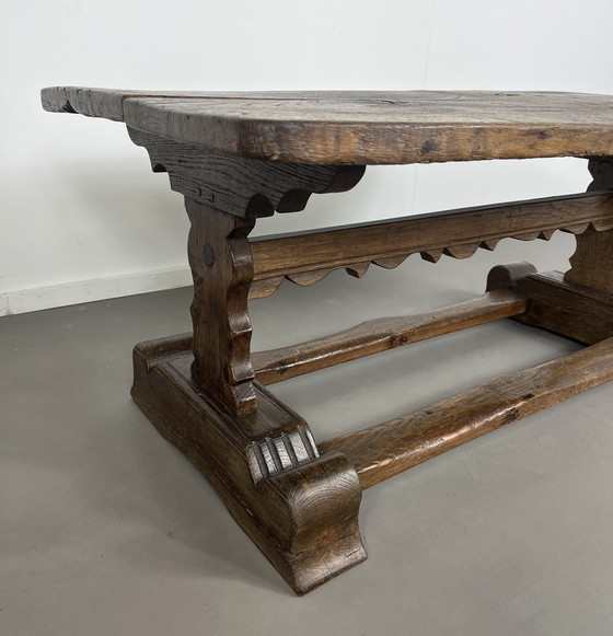 Image 1 of Vintage brutalist coffee table oak oak 