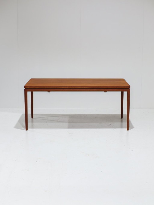 Mesa de comedor rectangular extensible de Johannes Andersen, teca danesa, década de 1960. – eettafels, Wood