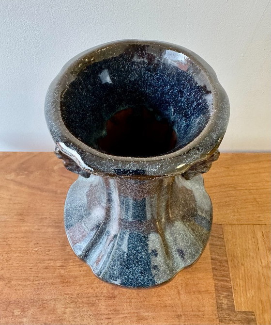 Image 1 of Jarrón de cerámica de estudio chino con esmalte flameado