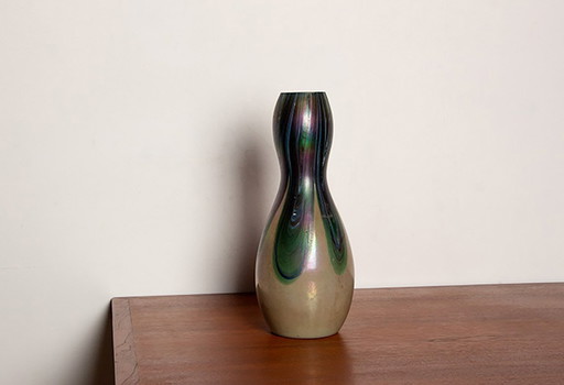 Vase Art Nouveau en pâte de verre de style Art Favrile.