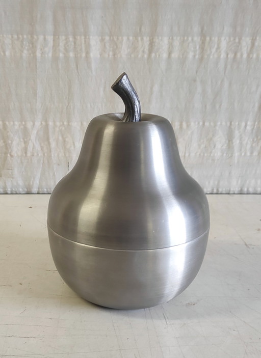 Ice bucket - Brushed metal pear - 1979