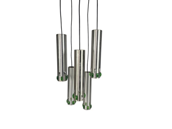 Image 1 of Lakro Amstelveen - Spage age - Spoutnik - lustre en cascade - milieu du siècle