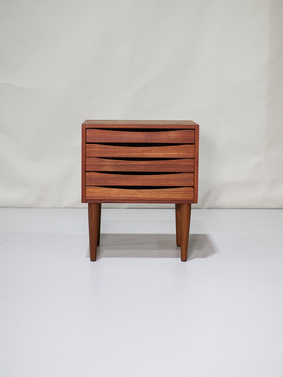 Image 1 of Nightstand Drawer Cabinet Vintage Teak Danish