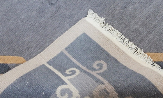 Original Modern Designer Highland Wool Rug Nepal 301 x 200 cm, Rugs & carpets, Blue (photo 6 of 8)