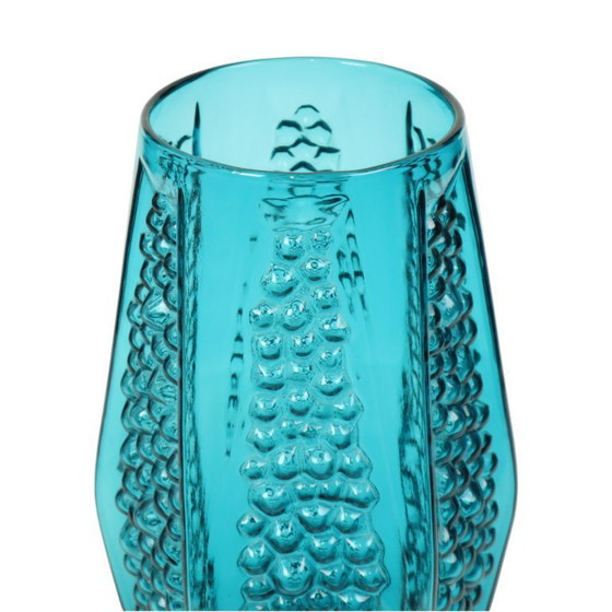 Image 1 of Vintage Blauwe Design Bubble Vaas