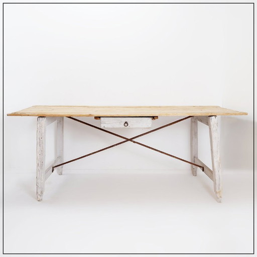 Large solid wood farm table