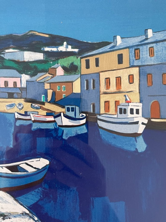 Lithograph After Jean-Claude Quilici – Port Scene – 40/250 – 52 Cm – Lithographs & prints, Glass (photo 4 of 9)