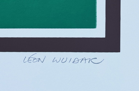 Image 1 of Léon Wuidar ( 1938 ) rara serigrafia costruttivista, 1986