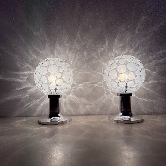 Image 1 of Hustadt leuchten glass table lamps , 1970s