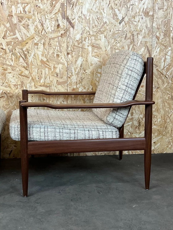 Image 1 of 2x 60s 70s teak armchair Easy Chair Loungechair Danish Modern Design 70s