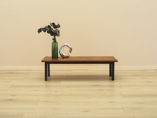 Dänischer Couchtisch aus Teakfurnier auf Metallbeinen, 1960er Jahre – salontafels, Wood (photo 2 of 9)