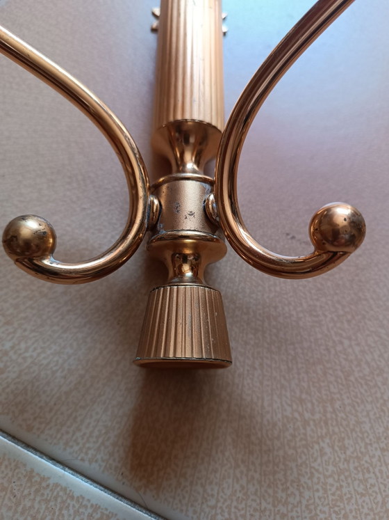 Pair of Art Deco style Wall lights (Italy), Metal, Brass, Gold (photo 4 of 9)