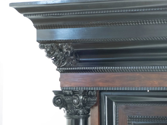 Image 1 of Armario barroco holandés de palisandro y ébano del siglo XVII Kussenkast 1670