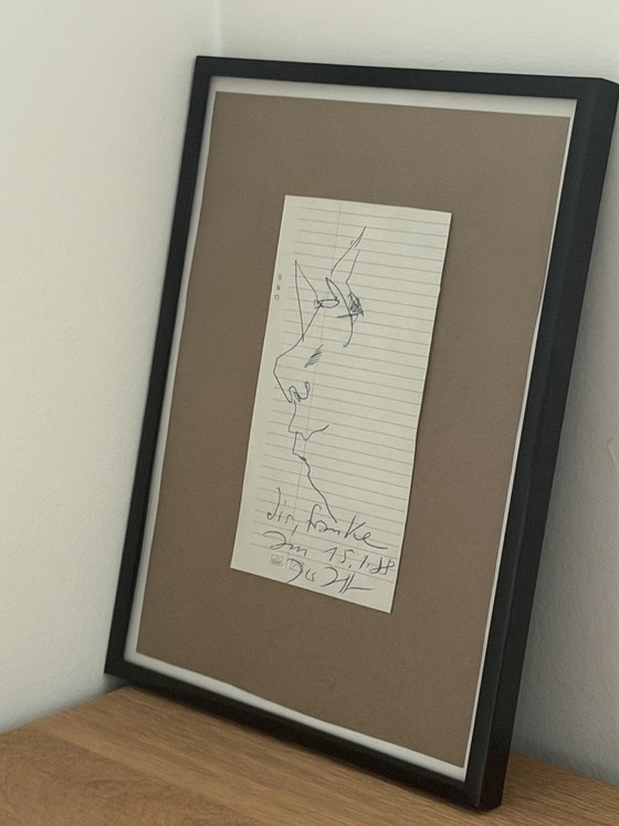 Image 1 of Dibujo ocasional de Horst Janssen - Autorretrato