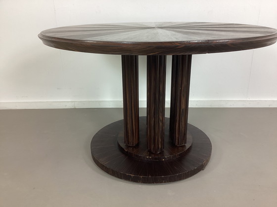 Image 1 of Rare Amsterdam School Art Deco rosewood table