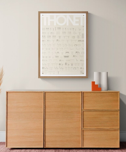Thonet Furniture – 1989 – Original Vintage Advertising Poster – Bauhaus Bentwood Design – 83.7x59.5 cm