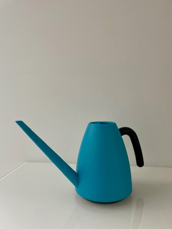 Image 1 of Regadera de diseño Elho Neptunus, azul turquesa con aspecto retro