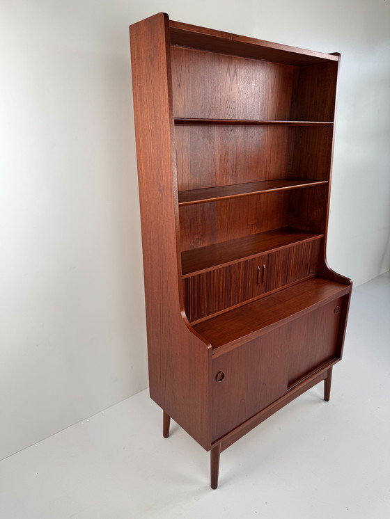 Image 1 of Johannes Sorth for Nexø Møbelfabrik Bornholm Bookcase with Writing Desk