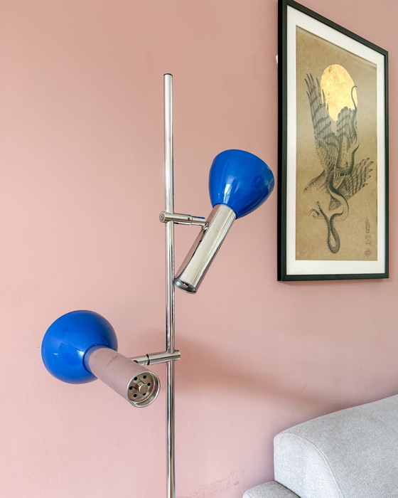 Image 1 of Lampada da terra vintage con due faretti