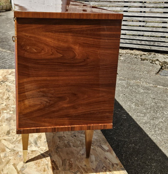 Image 1 of French MID-CENTURY MODERN Sideboard-Luxurious Macassar 60s Buffet-60s