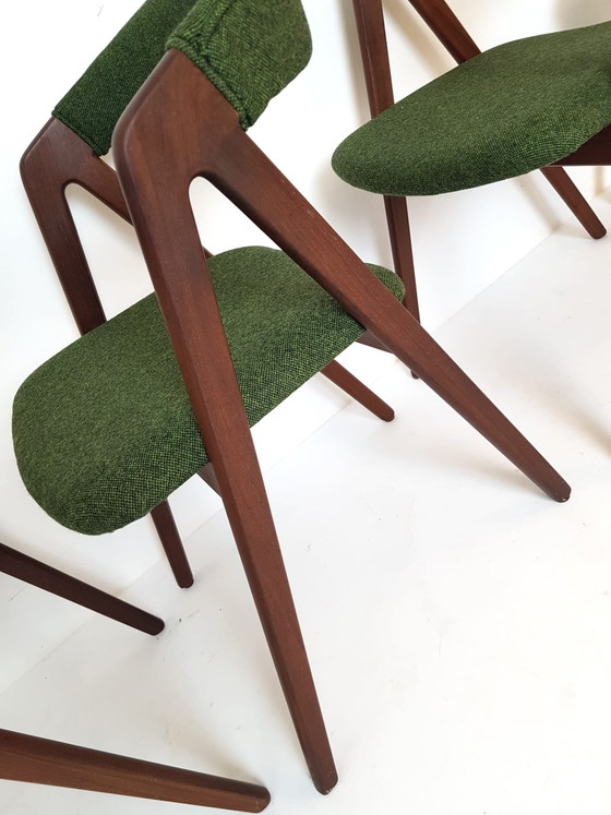 4 Vintage Farstrup Thomas Harlev Model 205 Stoelen Nieuw Bekleed Keymer Rich Wool – Eetkamerstoelen, Wood (photo 10 of 15)