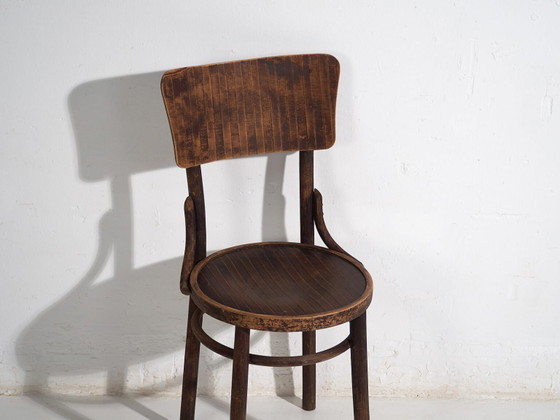 Sedie da pranzo antiche in legno curvato (c.1920). Set di 4 pezzi #6 (photo 25 of 27)