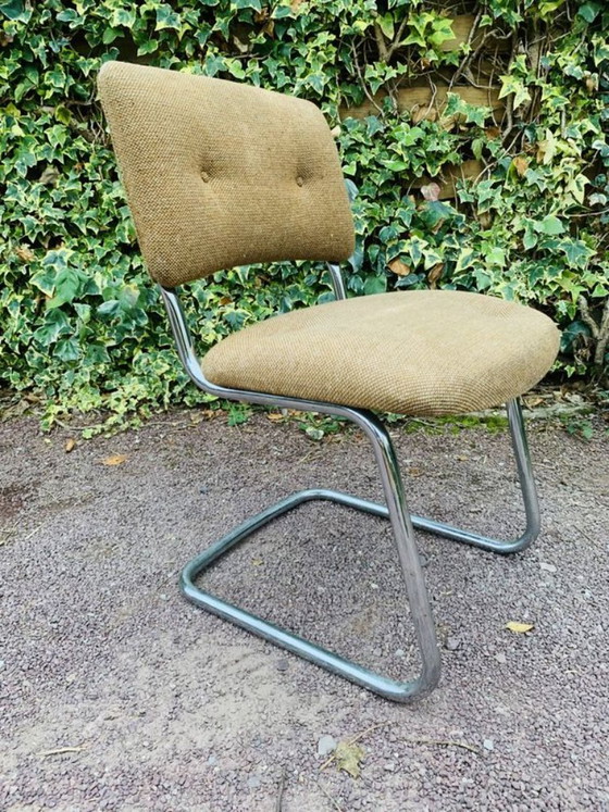 Vintage Strafor Steelcase Stoel – Eetkamerstoelen, Textiel (photo 5 of 11)