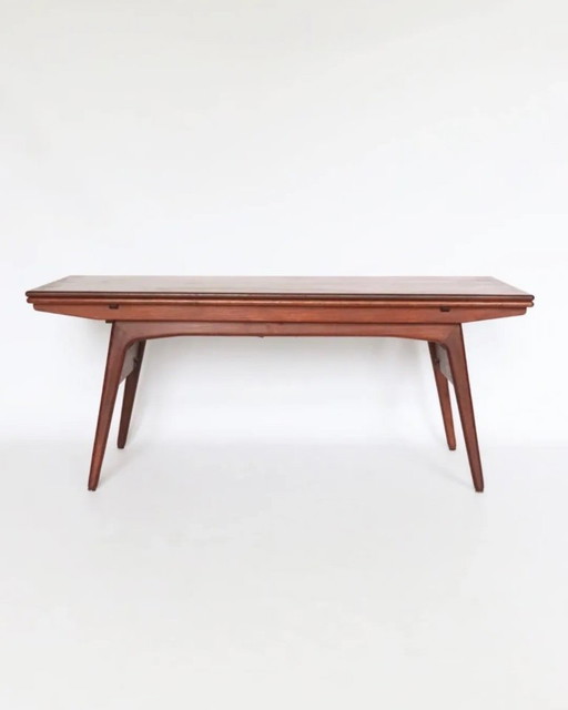 Vintage teak coffee table extendable dining table Danish design