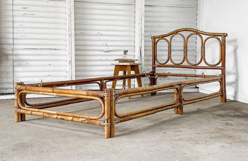 70s Vintage junior bamboe bed