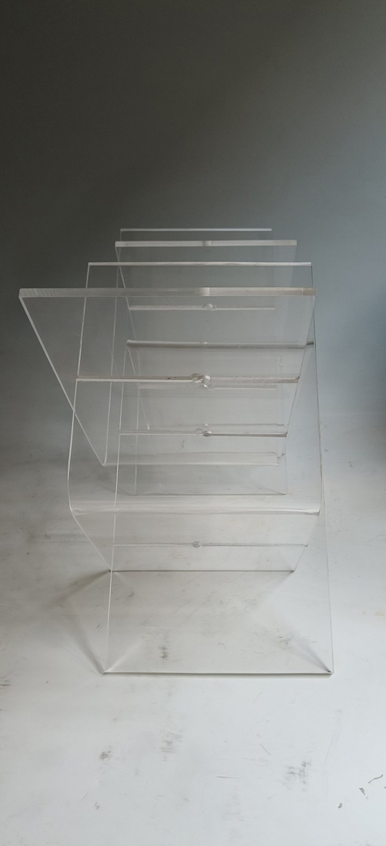 Image 1 of Porte-bouteilles en plexiglas au design vintage