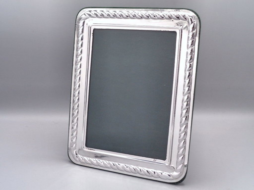 Handgegraveerd, verzilverd metalen frame, model San Marco, 13x18 cm.