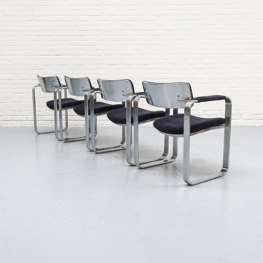 Eero Aarnio Silver Chairs Set Of 4