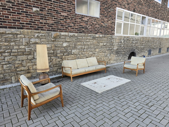 Image 1 of Eugen Schmidt Sofa Daybed jaren 60 Mid Century jaren 70 Zitgroep Vintage Bank Easy Chair Fauteuil