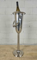 Art Deco Staande Zilverkleurige Wijnkoeler / Champagne Koeler (Vernikkeld) / Champagne Houder