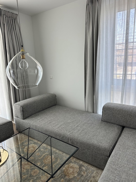 Image 1 of Leolux Ponton 2-delige modulaire design bank met hocker