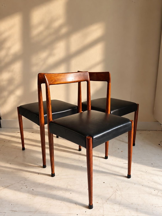 Sillas de comedor de diseño Lubke seis veces – Madera, Cuero (photo 2 of 6)