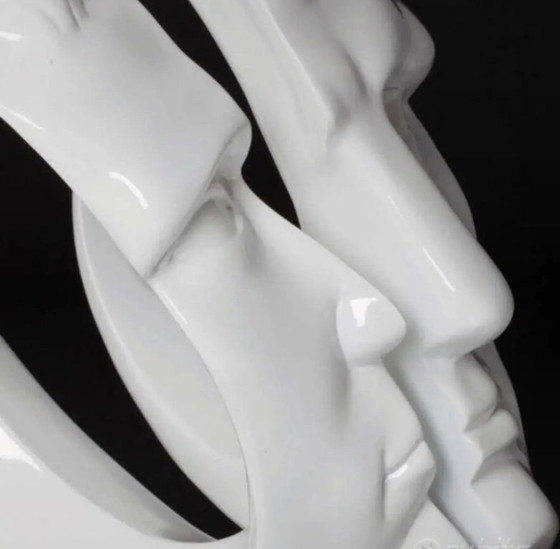 Image 1 of Buste de tête moderne, statue, environnement glamour, sculpture de tête d'homme blanc